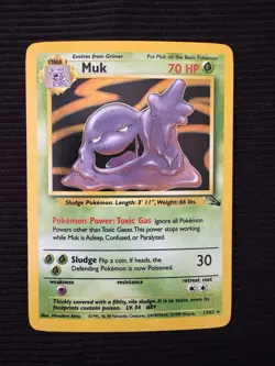 Muk 1999 Pokemon Fossil Holo Card 13/62 Holographic vintage WOTC Cards Rare - Image 1