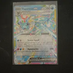 Vaporeon ex 023/131 Sv Prismatic Evolutions Holo Rare. Pokemon Trading Card Game - Image 1