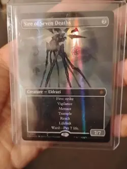 Foundations FDN Magic MTG Foil Sire of Seven Deaths (Borderless) Mana Foil - Image 1