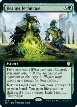 1x Healing Technique ~ Extended Art NM-Mint, English Commander 2021 MTG Magic - Image 1