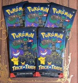Pokemon TCG Trick or Trade BOOster Bundle Lot 5 Packs 2024 Halloween Card MINT - Image 1