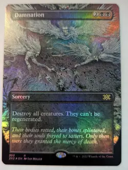 Damnation (Borderless) Foil MTG Magic Double Masters 2022 English NM-Mint - Image 1