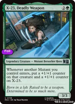 (Preorder) MTG Foil X-23, Deadly Weapon 738 Commander: Marvel Super Heroes NM... - Image 1