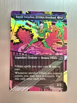 Baron Strucker, HYDRA Overlord - 315- MTG: Marvel Super Heroes -Borderless -FOIL - Image 1