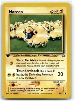 Mareep 65/111 Common Neo Genesis Pokemon 1st Edition NM/M - Image 1