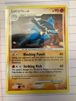 Lucario LV. 39 2/17 POP Series Promo 8 Pokemon TCG Rare 2008 - Image 1