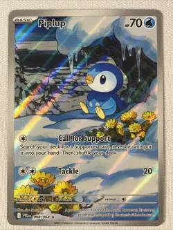 2025 Pokemon Phantasmal Flames Piplup Illustration Rare #098/094 - Image 1