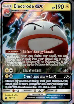 Electrode GX 48/168 Holo GX Rare Celestial Storm Pokemon Lightly Played - Image 1