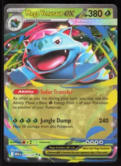 Mega Venusaur ex 003/132 Double Rare Mega Evolution Pokemon NM 01-09-109 - Image 1