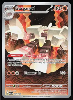 Garganacl 147/132 Illustration Rare Mega Evolution Pokemon NM 01-09-129 - Image 1