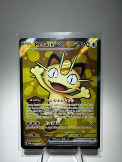Pokemon TCG Meowth ex 107/088 Ultra Rare Holo Perfect Order - Image 1