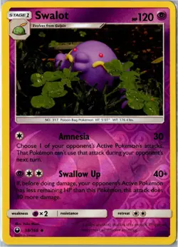 Pokemon Card - Swalot Celestial Storm 58/168 2018 Uncommon Reverse Holo NM - Image 1