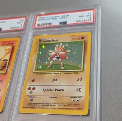 Wizards 1999 Pokemon Game 2-Card Lot Charmander #46 Hitmonchan Holo #7 PSA - Image 2