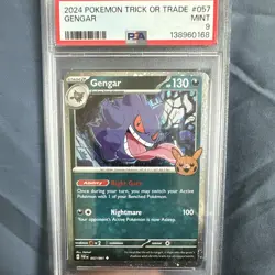 Pokemon TCG 2024 Trick or Trade Gengar #057/091 EN Cosmos Holo PSA 9 - Image 1