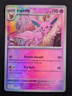 Espeon (Poke Ball Pattern) 033/131 SV: Prismatic Evolutions Pokemon NM Holo - Image 1