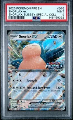 Snorlax ex Pokemon Snorlax/Blissey Special Collection 076/131 PSA 9 - Image 1