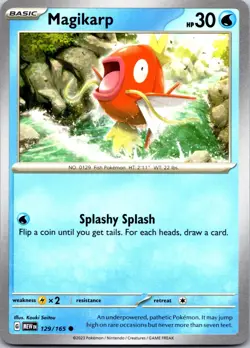 Magikarp 129/165 Common 151 Pokemon Near Mint - Image 1