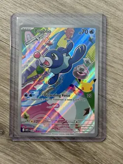 Pokemon First Partner Illustration Collection Popplio Black Star Full Art #045 - Image 1