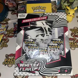 Pokemon Scarlet & Violet White Flare Binder Collection Sealed Box - Image 1