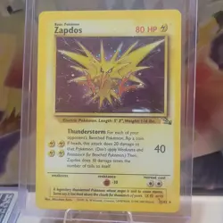 Wizards of the Coast Zapdos 15/62 Fossil Holo Rare 80 HP EN 1999 - Image 1