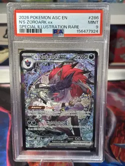Pokemon 2026 ME Ascended Hero’s N’s Zoroark EX 286/217 SIR PSA 9 - Image 1