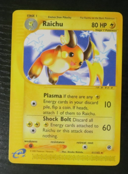 Pokemon Raichu Expedition Base Set Non Holo Rare 61/165 - Image 2