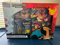 Pokemon TCG Celebrations Collection Lance's Charizard V Box New NISB 820650101625 - Image 1