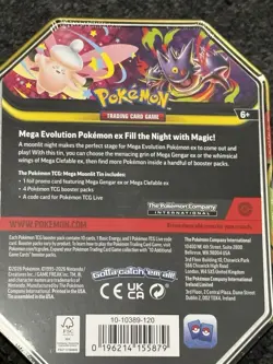 Pokemon TCG: Mega Mega Moonlit Tin Mega Gengar Ex Promo | Factory Sealed - Image 2