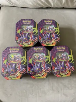 Pokemon TCG: Mega Mega Moonlit Tin Mega Gengar Ex Promo | Factory Sealed - Image 1