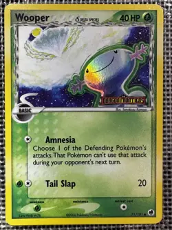 Wooper EX Dragon Frontiers 71/101 Pokemon Card - Image 1
