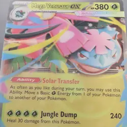 Mega Venusaur ex 013 Jumbo Card Mega Evolution Lenticular Promo Card NM - Image 3