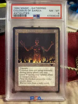 Colossus of Sardia Antiquities Artifact Rare 1994 MAGIC CARD PSA 8 NM-MT - Image 1