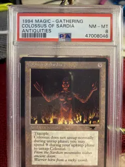 Colossus of Sardia Antiquities Artifact Rare 1994 MAGIC CARD PSA 8 NM-MT - Image 2