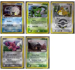 Pokemon Lot 5 Cards EX-Era Pokemon commons - Image 1