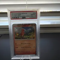 Pokemon Charmander Cosmos Holo Card 004/165 Scarlet Violet (Swirl) - Image 1