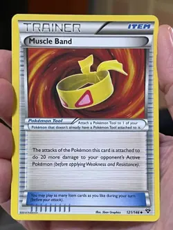 POKEMON MUSCLE BAND 121/146 UNCOMMON XY BASE NM CARD - Image 1