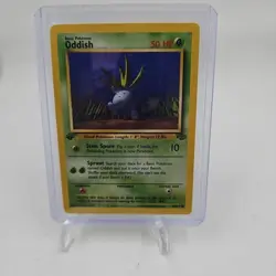 Pokemon TCG Oddish Card 58/64 1st Edition Jungle Regular Common NM - Image 1