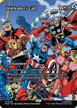 x1 Warleader's Call - Foil - Borderless M MTG Marvel Universe M/NM, English - Image 1