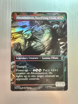 Abomination, Terrifying Titan - 333 - MTG: Marvel Super Heroes -Borderless -FOIL - Image 1