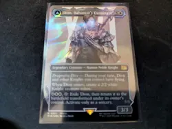 MTG Magic the Gathering SURGE FOIL Dion, Bahamut's Dominant Borderless FIN! - Image 1