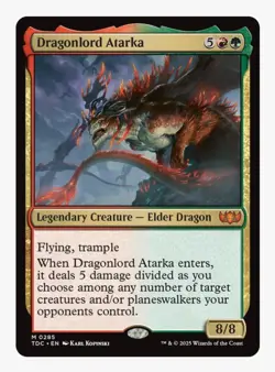Dragonlord Atarka | MTG TDC | Red Green Gruul Elder Dragon Commander Mythic | NM - Image 1
