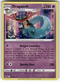 Dragapult 089/195 Holo Rare Silver Tempest Pokemon Holo Near Mint - Image 1