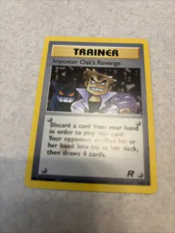Pokemon Imposter Oak's Revenge Rare Trainer Team Rocket 76/82 Regular WOTC - Image 2