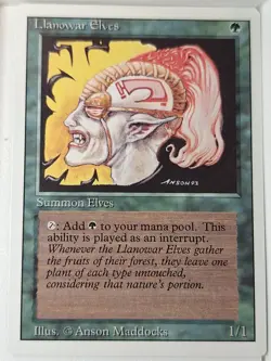 Llanowar Elves - Revised Edition Core Set - Magic the Gathering MTG Nice! - Image 1
