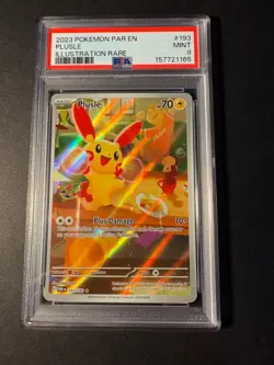 2023 POKEMON PAR EN-PARADOX RIFT ILLUSTRATION RARE #193 PLUSLE PSA 9 - Image 1