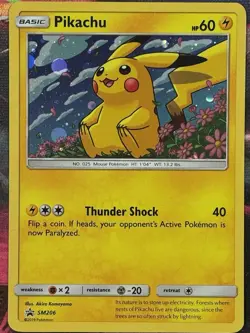 Pokemon - Pikachu SM206 - Sun & Moon Black Star Promo - VLP - Image 1