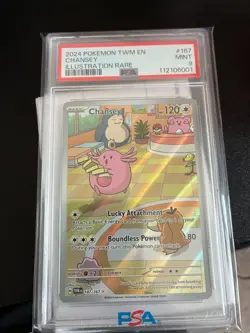 Chansey Illustration Rare PSA 9 Pokemon Twilight Masquerade 187/167 - Image 3