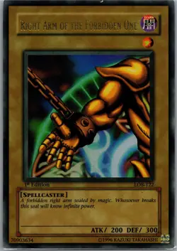 Right Arm of the Forbidden One Ultra Rare LOB-122 LP - 1st Edition - Image 1