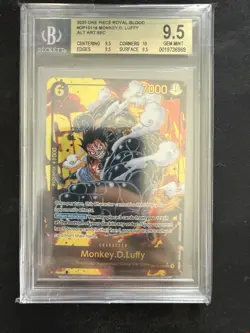 BGS 9.5 2025 One Piece MONKEY D LUFFY Alternate Art OP10-118 Royal Blood ENGLISH - Image 1