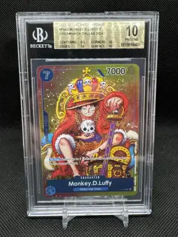 BGS 10 PRISTINE Monkey D. Luffy King One Piece Foil Convention Promo P-043 - Image 1